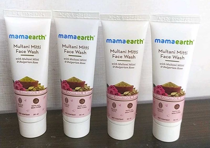 Mamaearth Multani Mitti Face Wash Pack Of 4