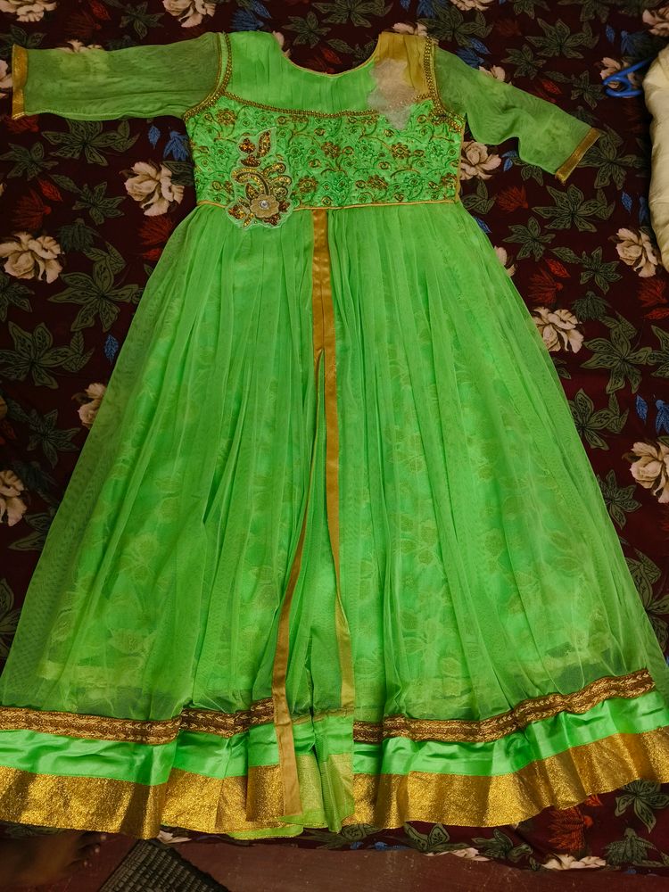 New Green Long Ethnic Gown