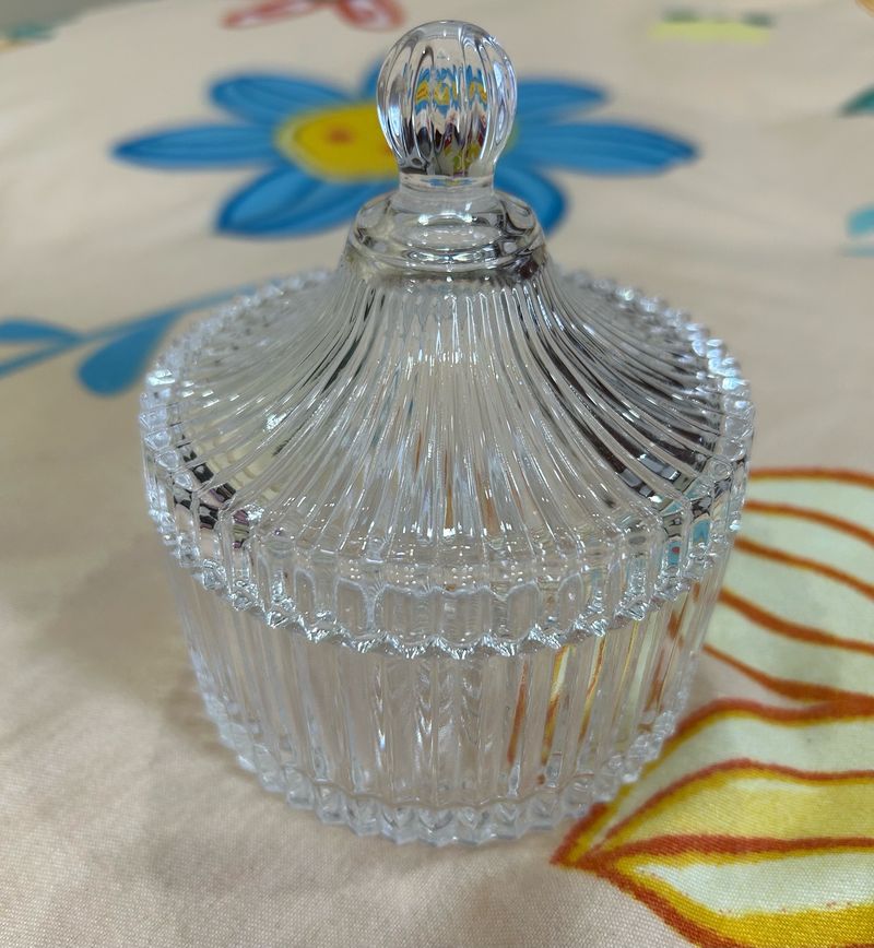 Crystal Glass Bowl With Lid