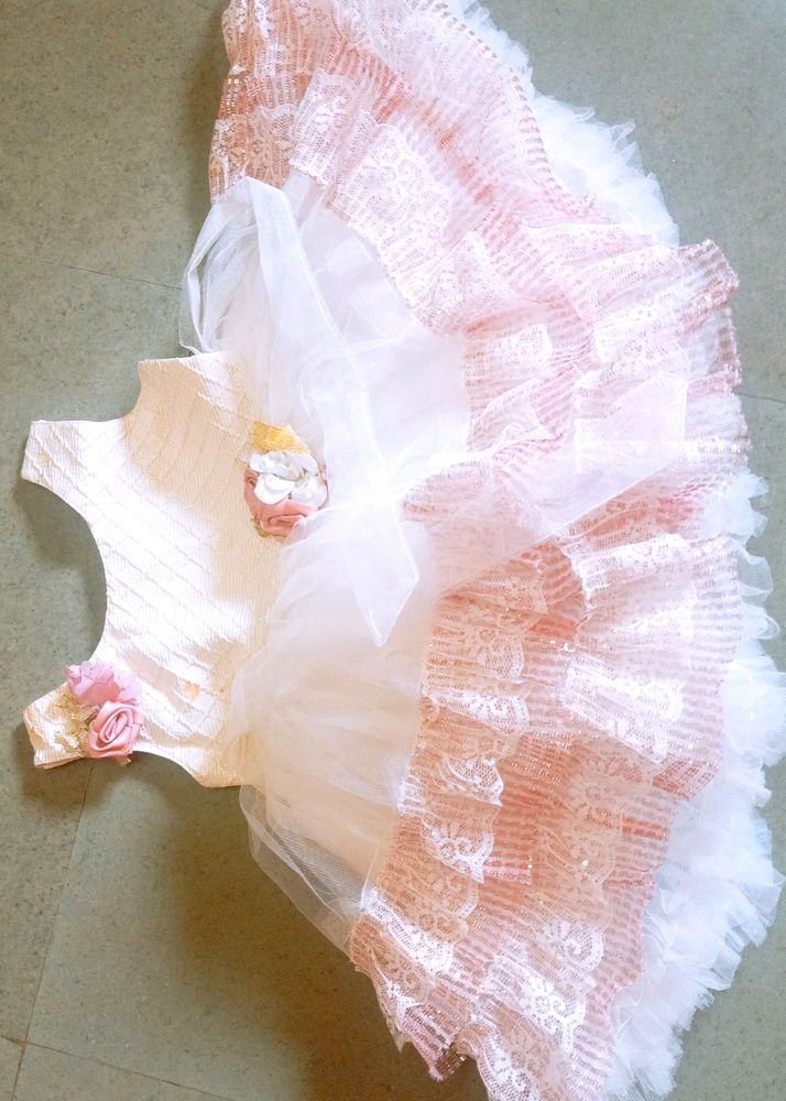 Fancy Frill Frock For 1yr Child