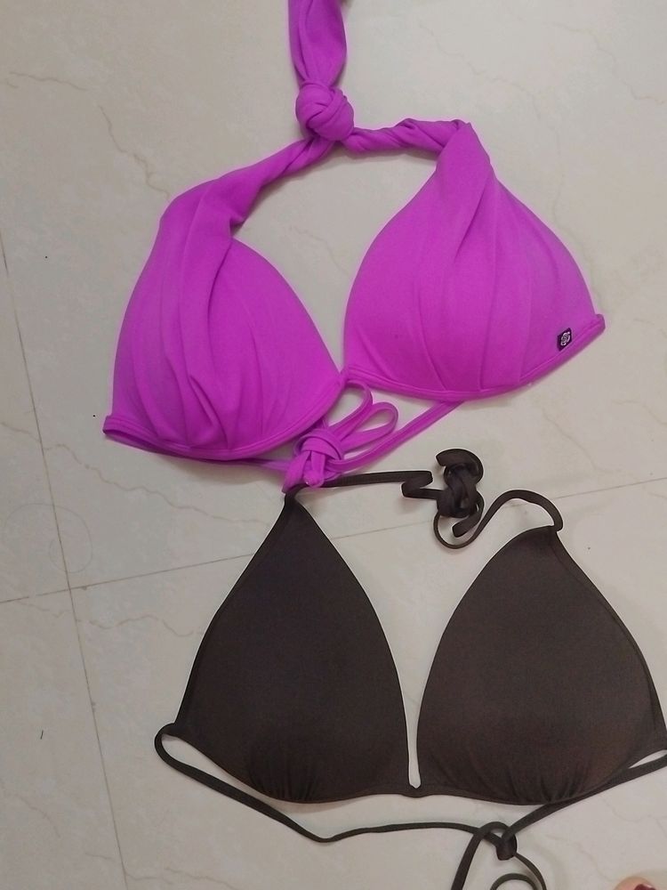 Bikini Beach Bra 36-38 Size Tie Pattern