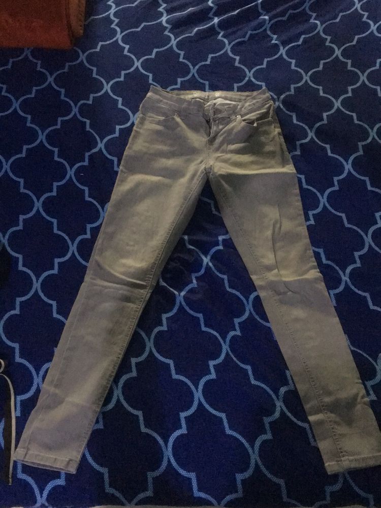 Denim Grey Jeans Mid Skinny