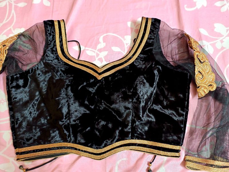 38 To 42plus Size Velvet Readymade Blouse