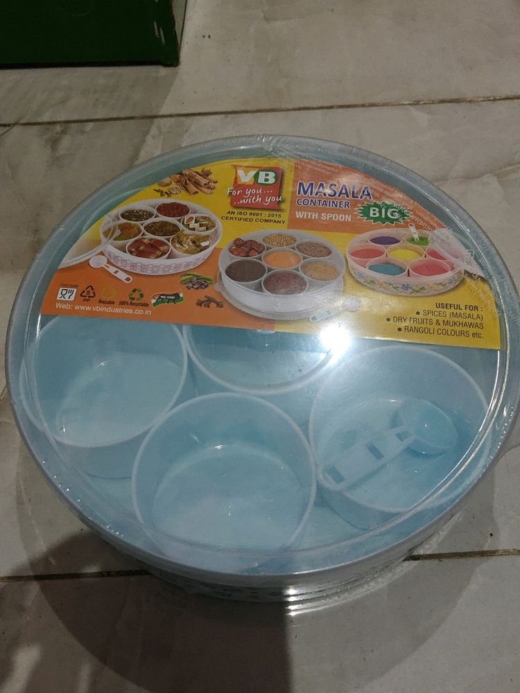 7 Pcs Masala Container With Spoon Big