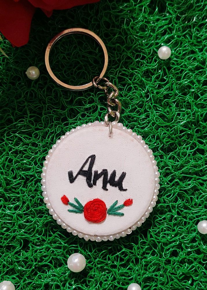 Name Embroidery Keychain+Personalised Handkerchief