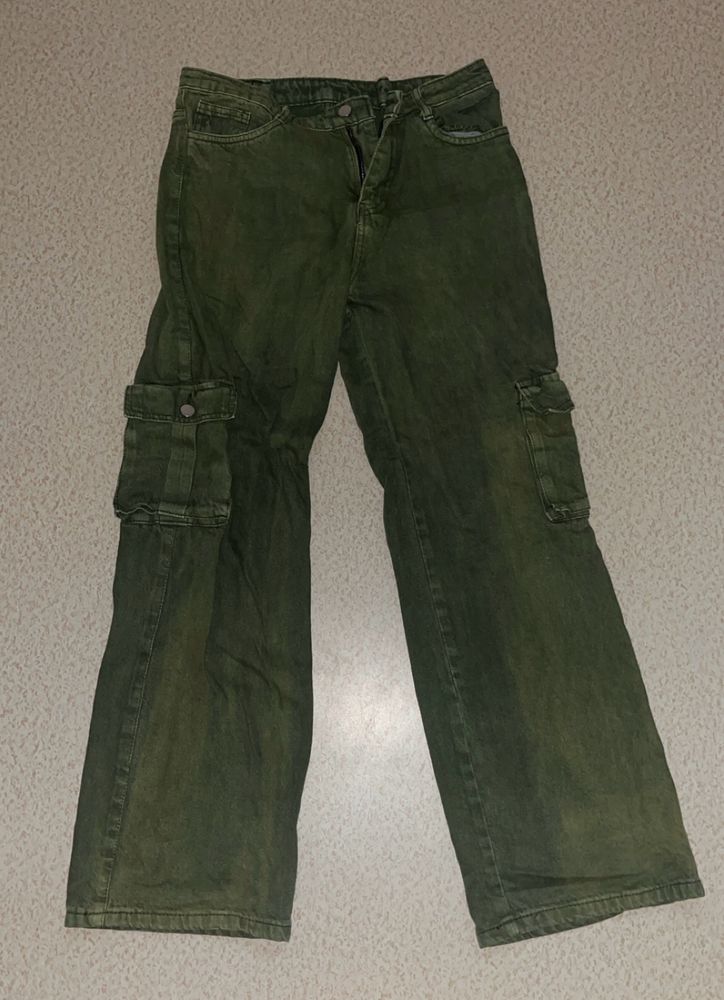 Green Faded Jeans
