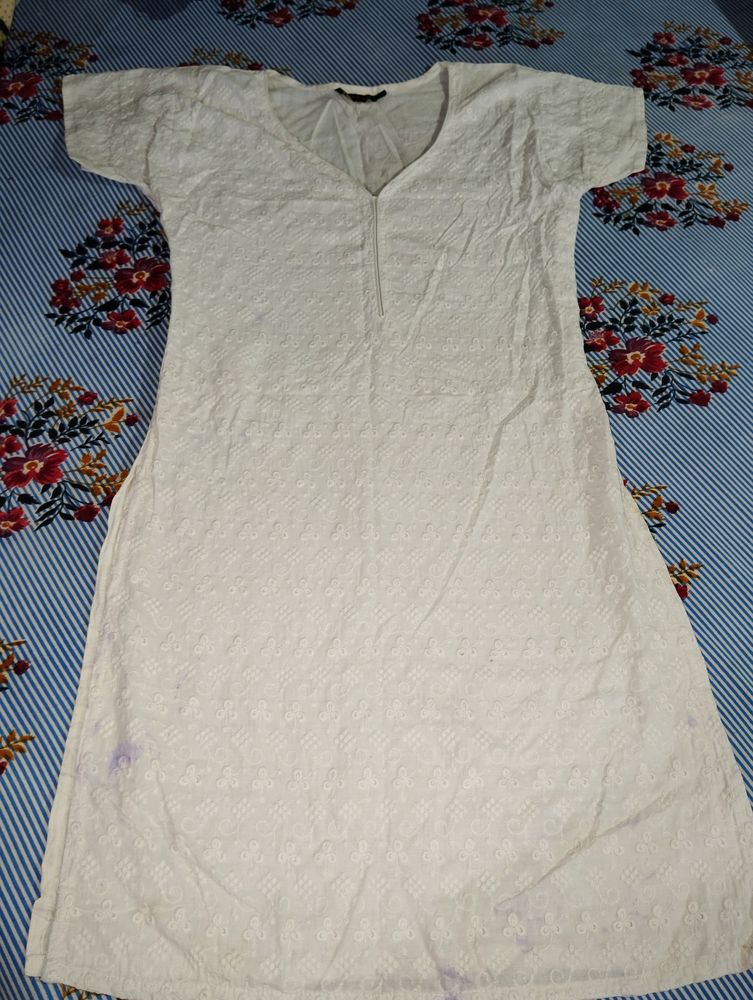 White Kurti For Woman