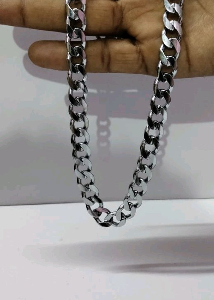 Man Nack Chain With Silvar Plated