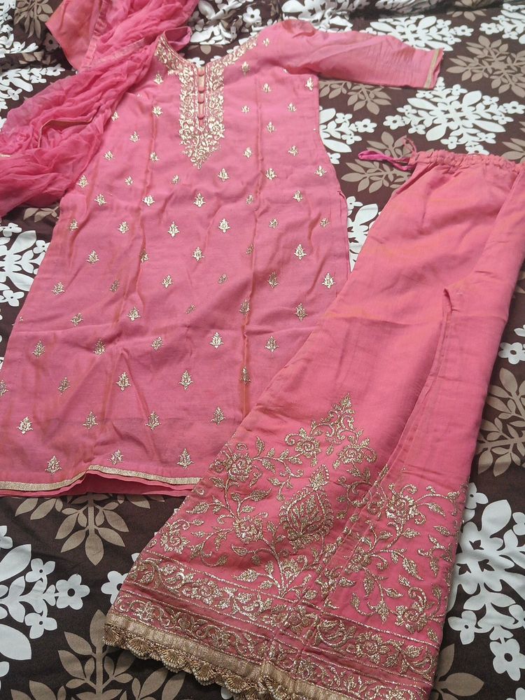 Plazzo Suit With Pure Dupatta