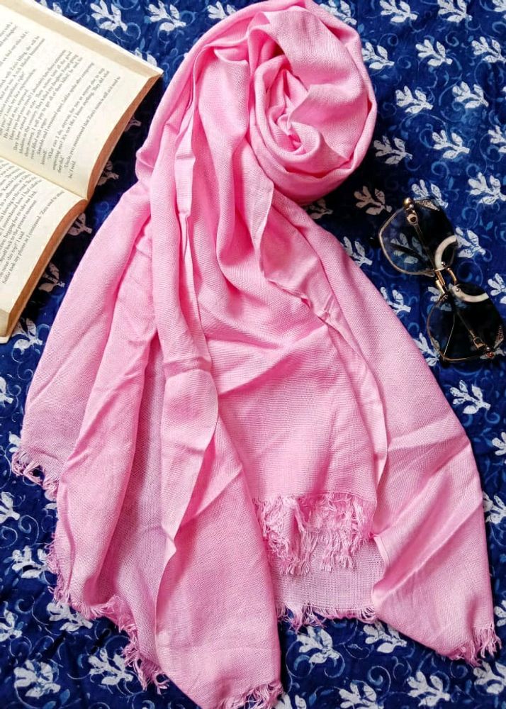 Light Pink Solid Color Scarf