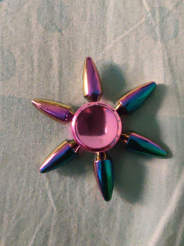 Rainbow Colour Metal Fidget Spinner