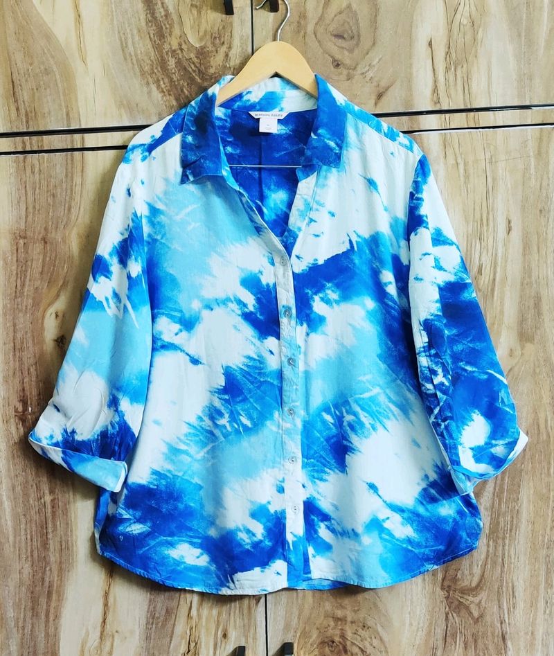 Blue Shaded Shirt Size-44