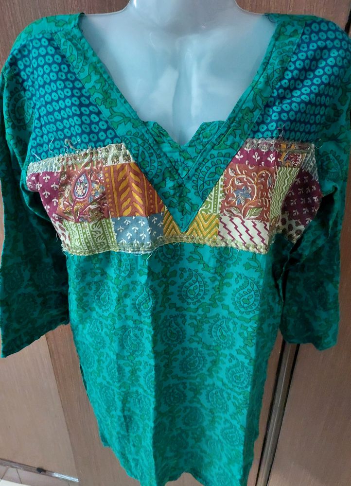 Green Short Kurti