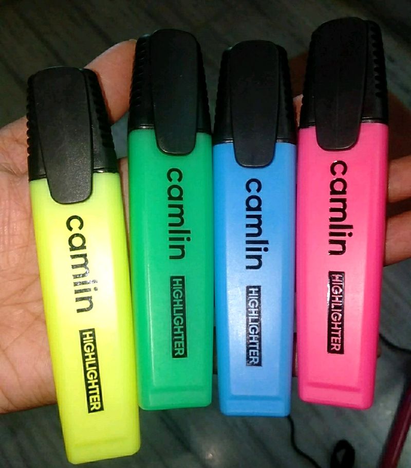 Combo Of 4 Camlin Highlighters