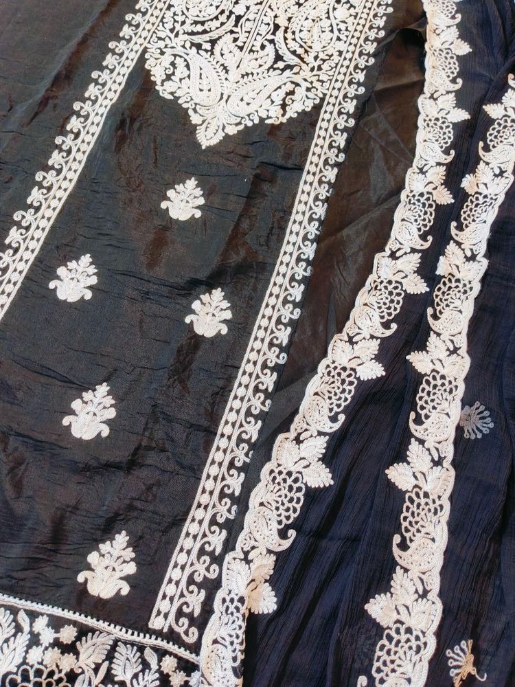 Black Embroidery Dresse Material