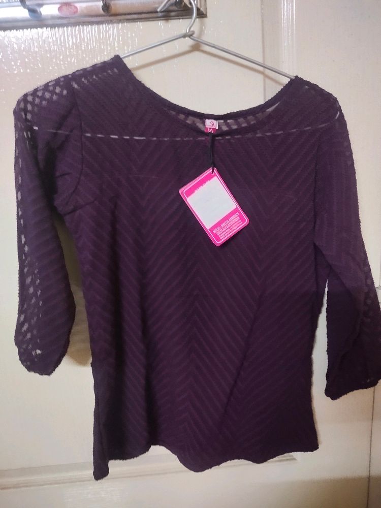 Synthetic Net Top With Tag Brand New