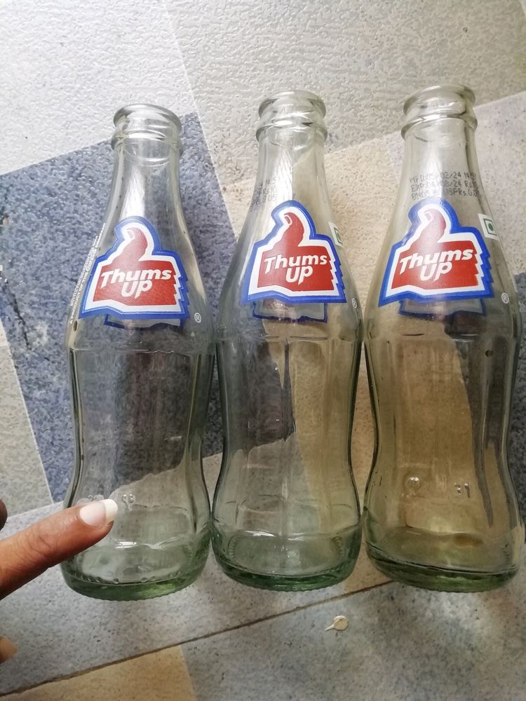 Small Thumbs up Glass Bottles