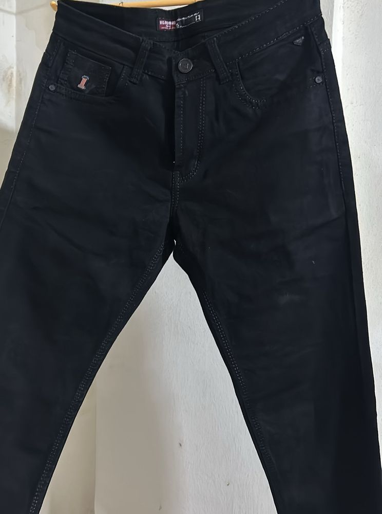 Men Slim Fit Low-Rise Black Jeans