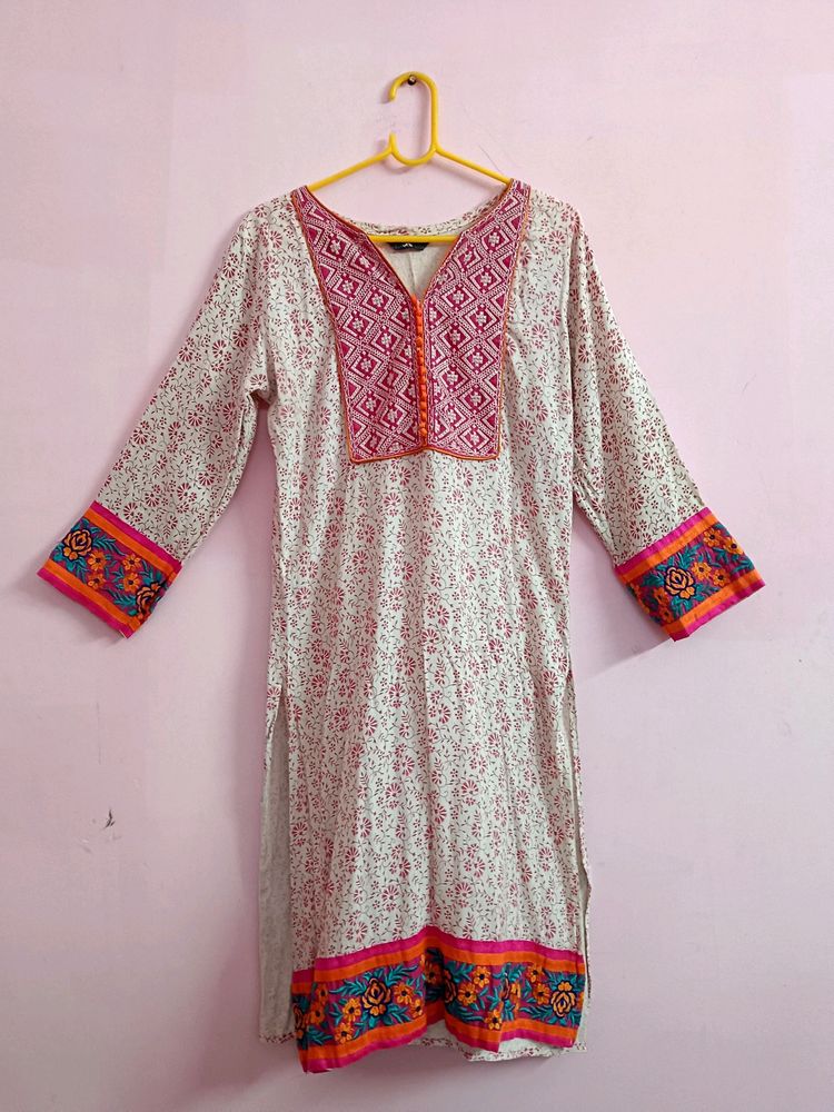 Straight Cotton Kurti 🌸