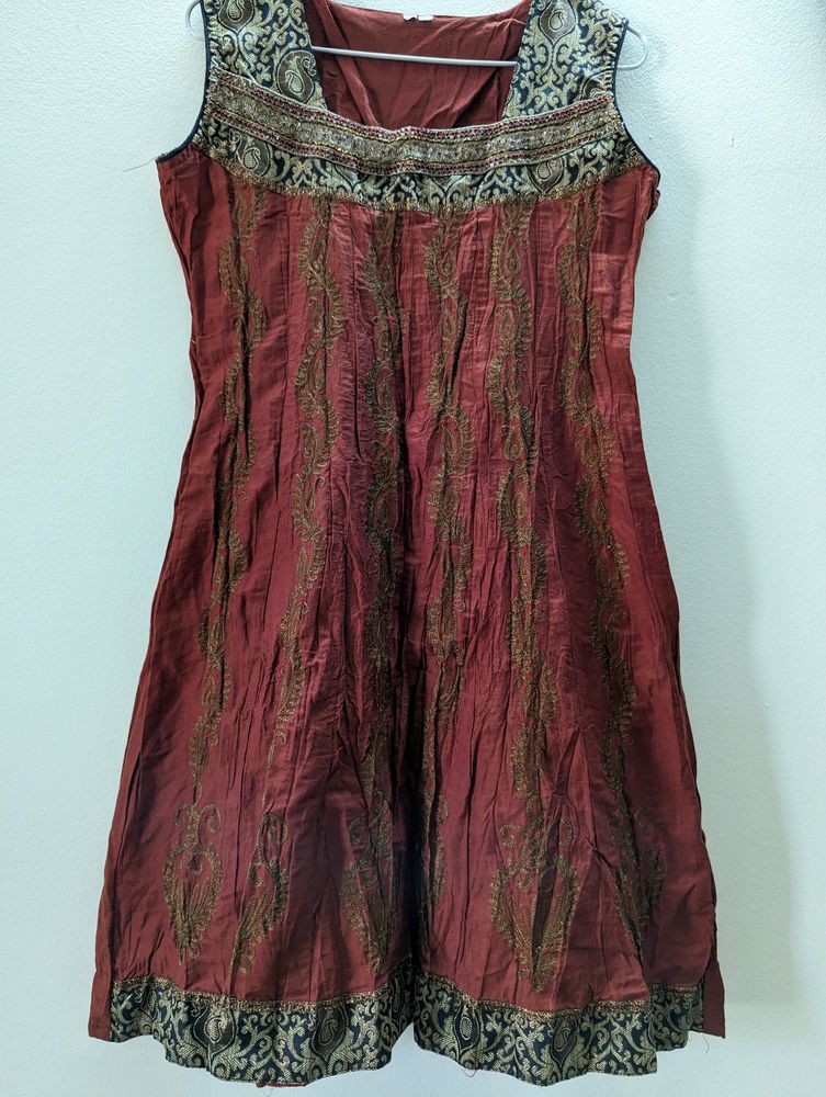 Ethenic Brown Colour Suit