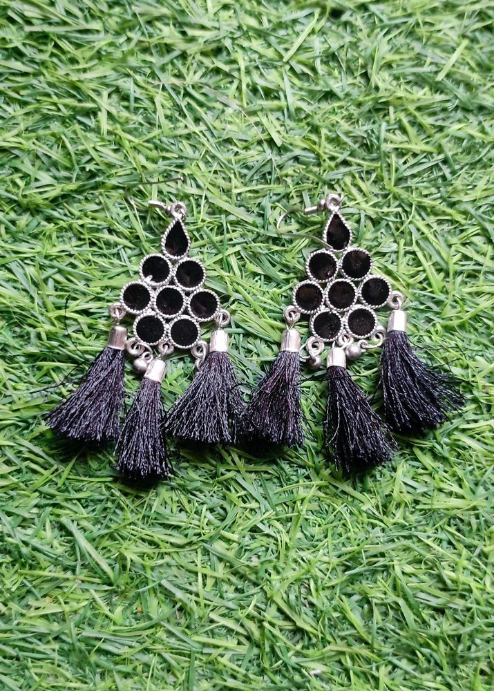 Black Oxidised Earrings