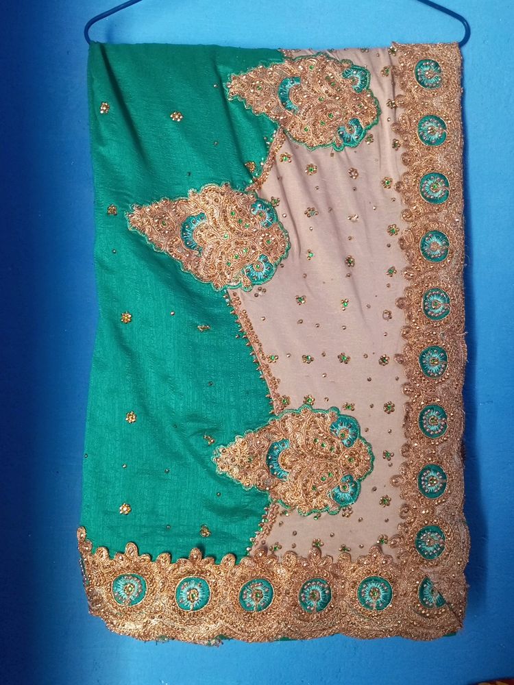 Wedding Green Saree With Gift 🎁🎁