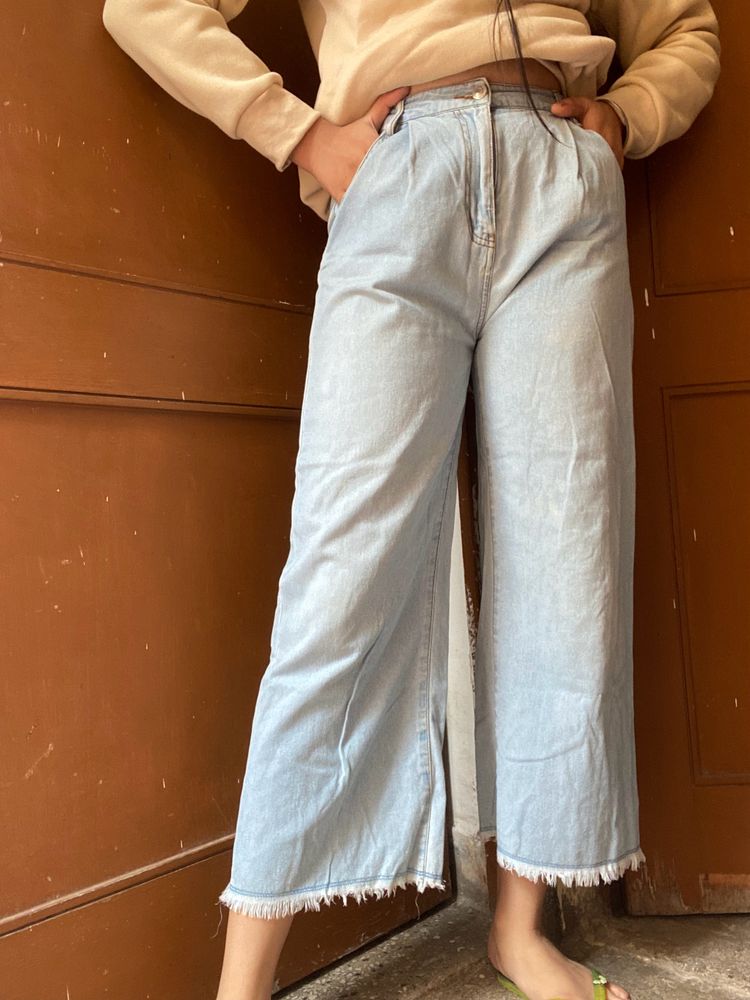 ON SALE Light Blue Wide Leg Jeans