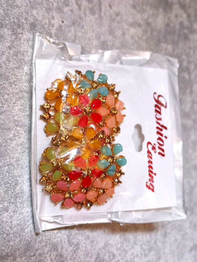 Multicolored Floral Earrings 🤹‍♂️👂