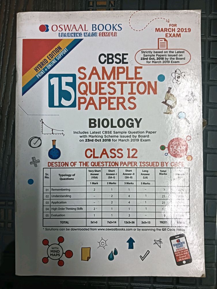 Oswaal CBSE Sample Question Papers BIOLOGY