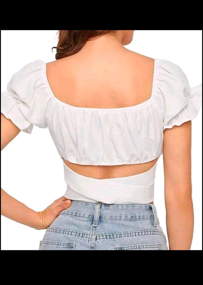 White Butterfly Top