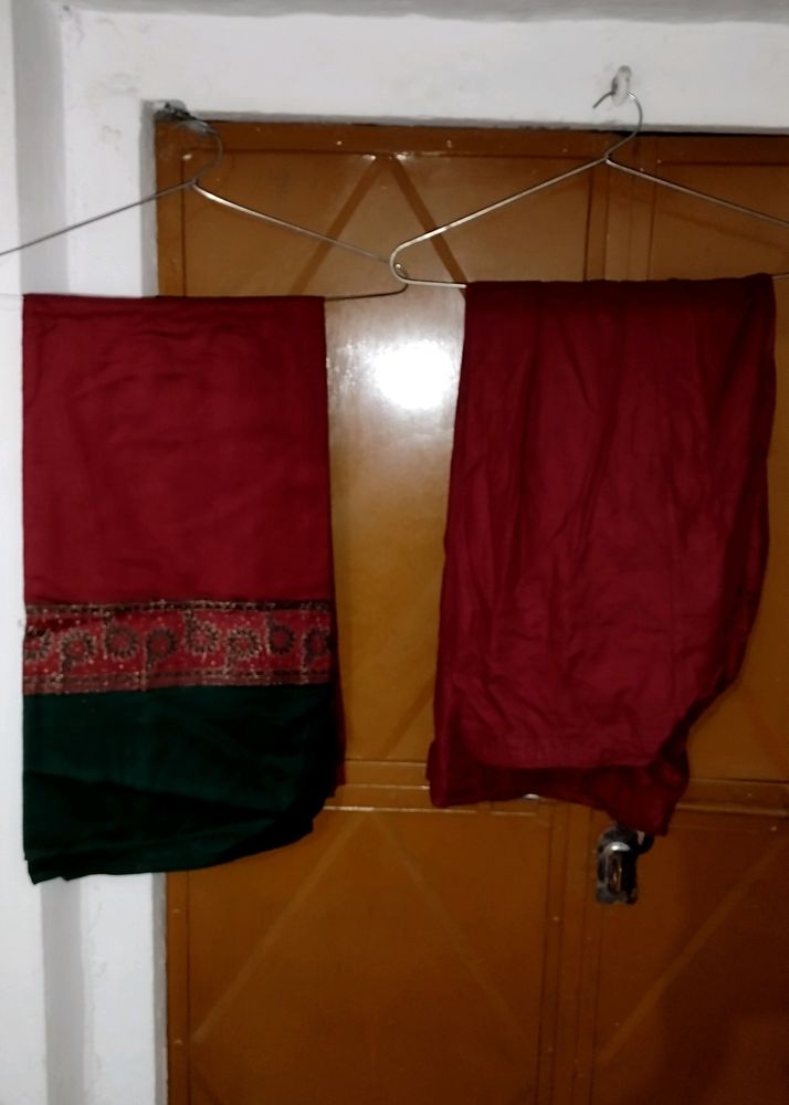 Marron Woolen Salwar Dupatta