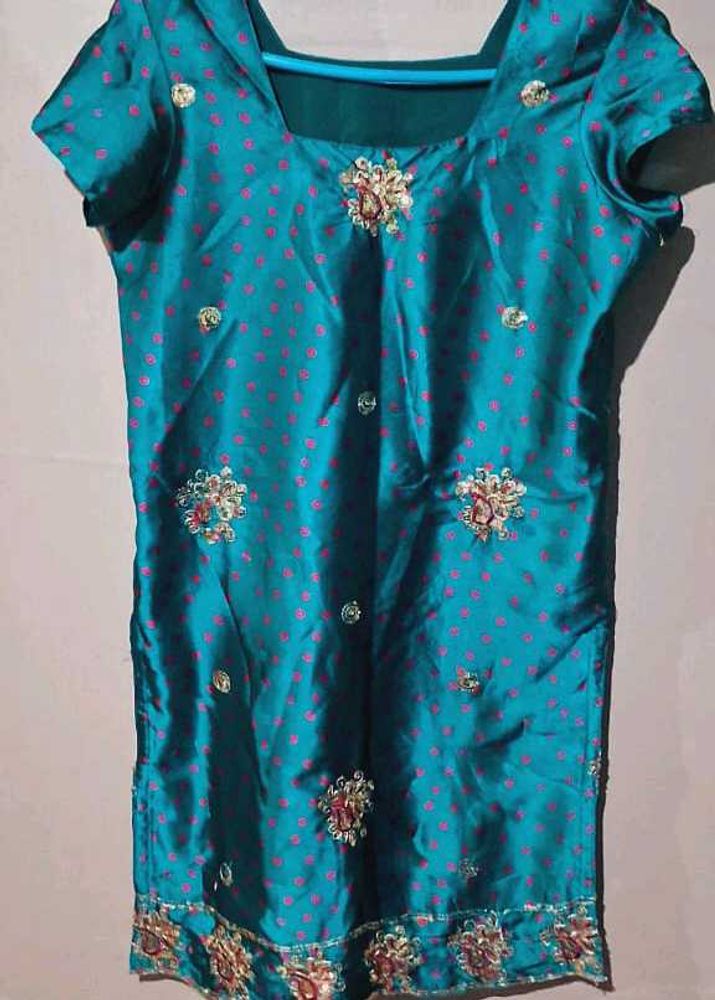 Short Blue Kurti