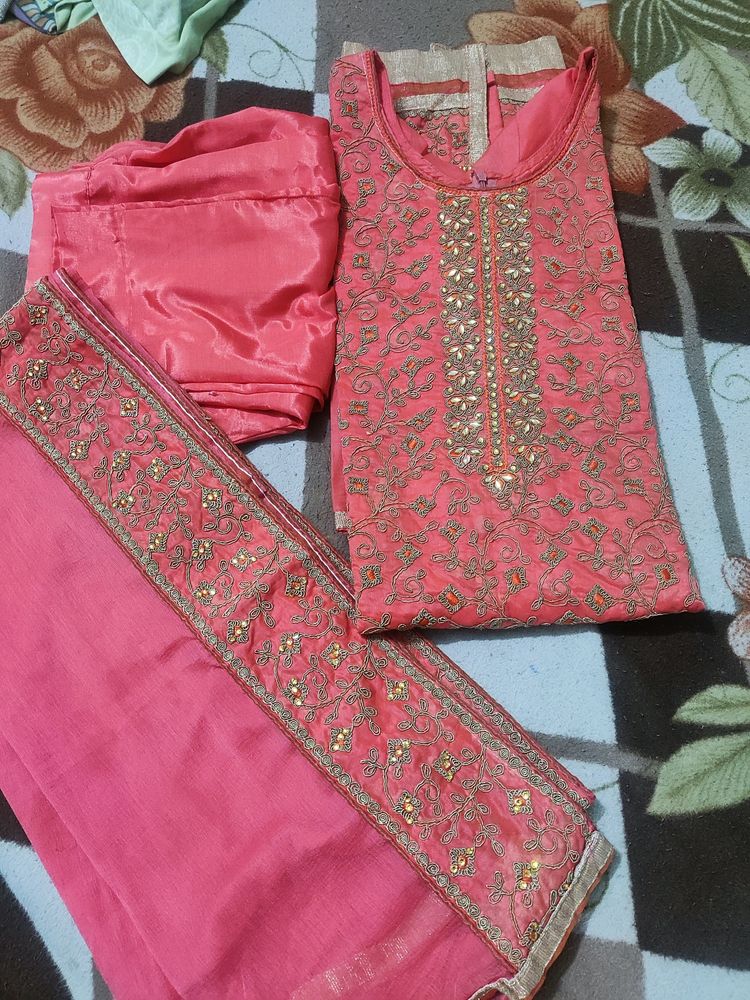 Suit With Dupatta And Pant