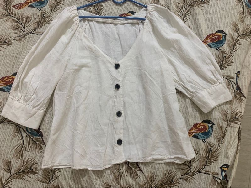 Zara Cotton Button Down Top