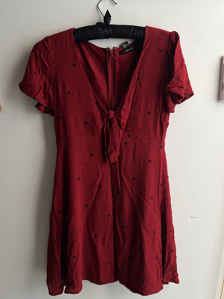 Maroon Heart Dress