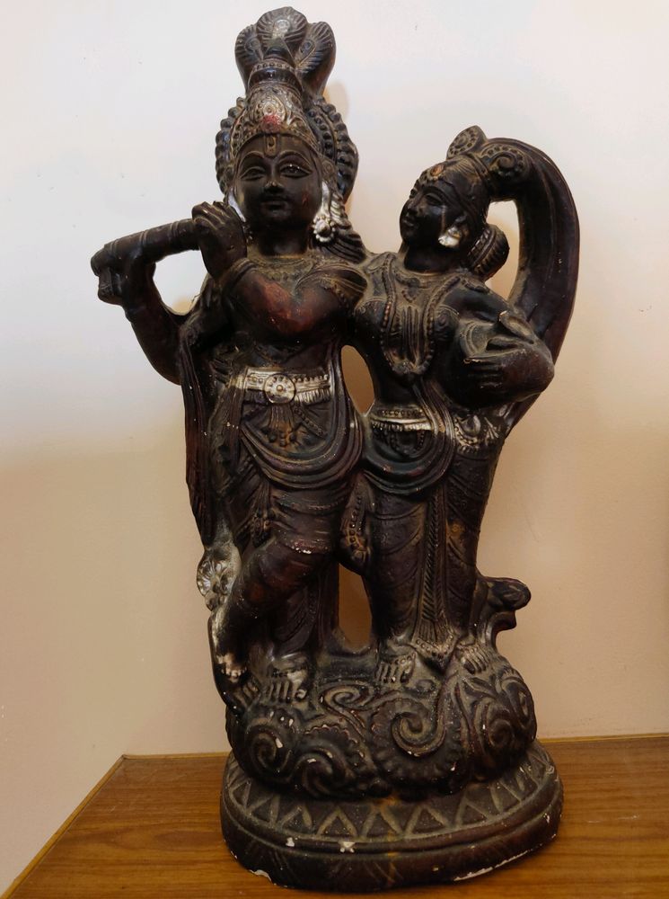 Antique Radha Krishna Idol Figurine