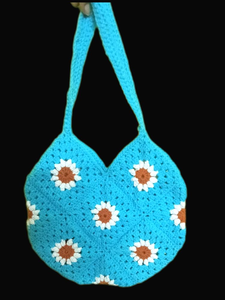 Granny Square Sunflower Bag