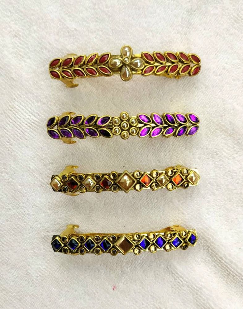 Kundan Clips Combo Set Of 4