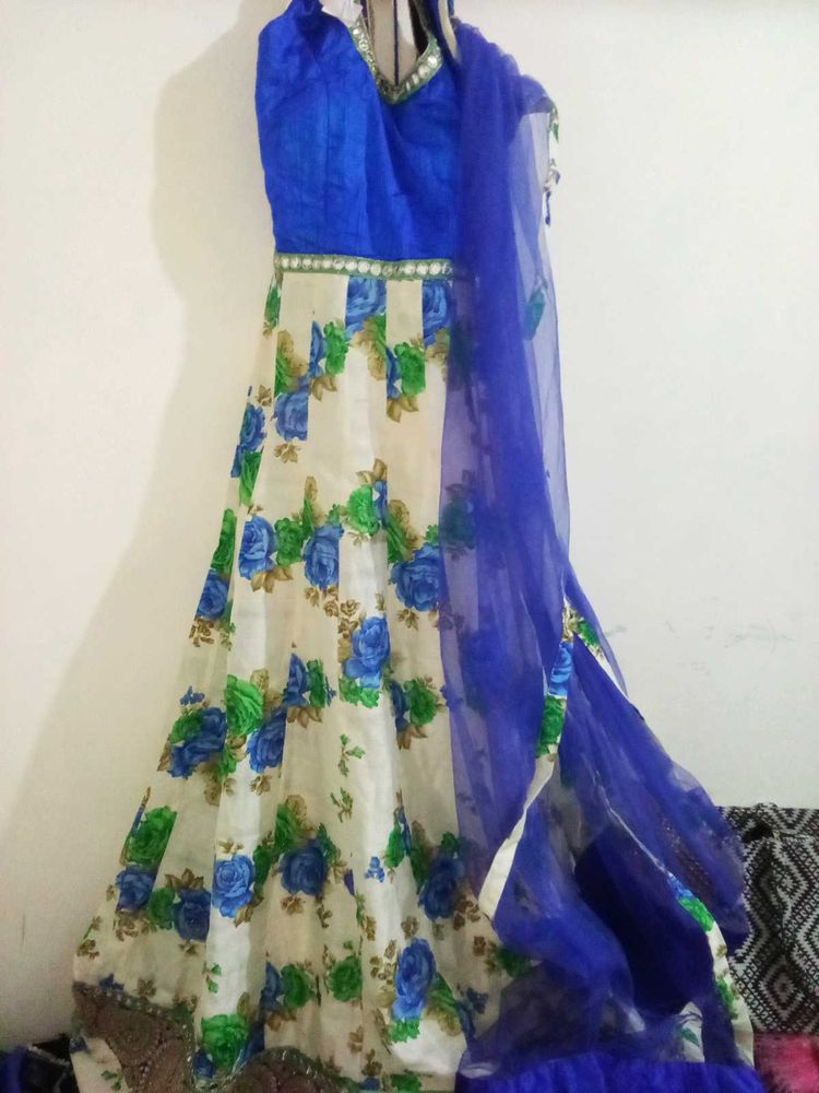 New Multi Colour Gown With Dupatta