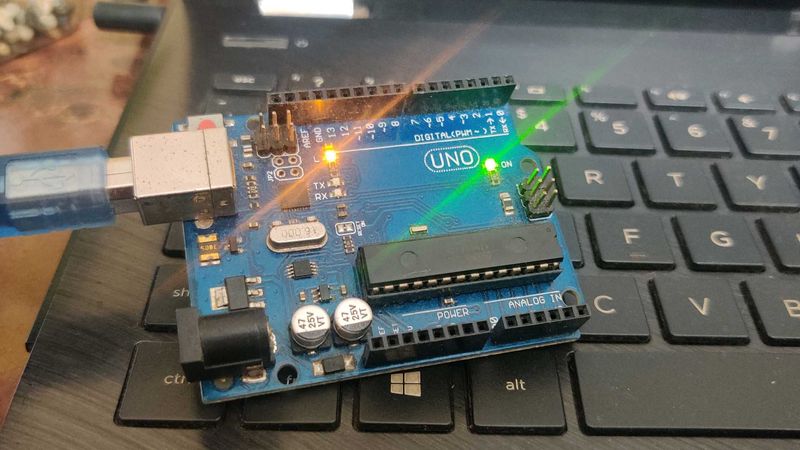 Arduino Uno With It's Cable