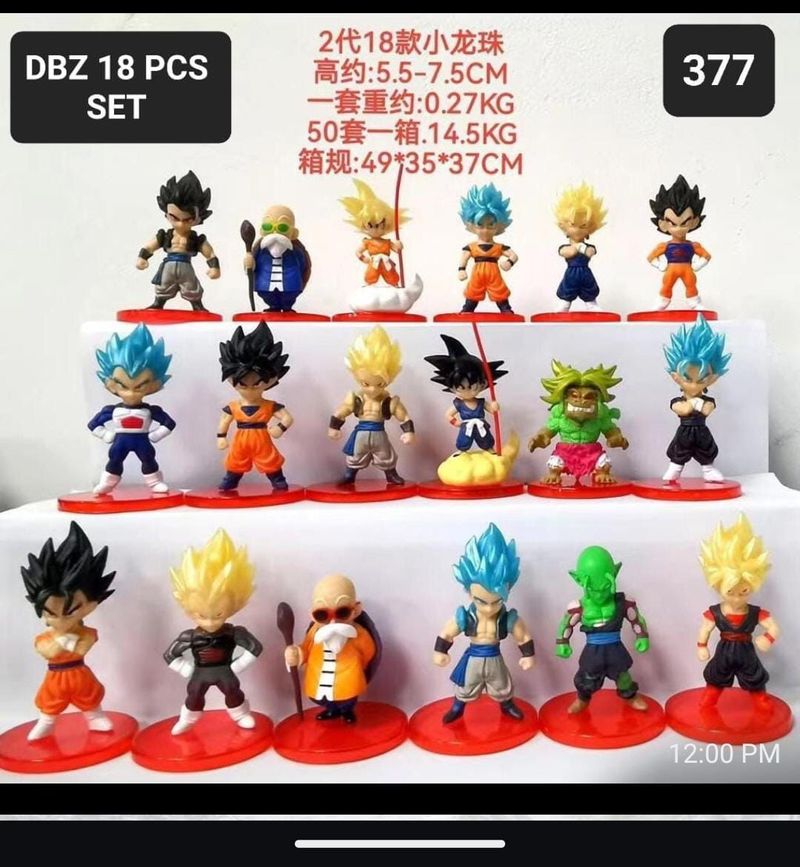 Anime Dragon Ball Z Small Miniature Set Of 18 Pcs