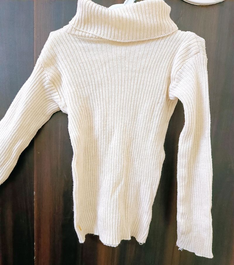 Woolen High neck Top For Kids