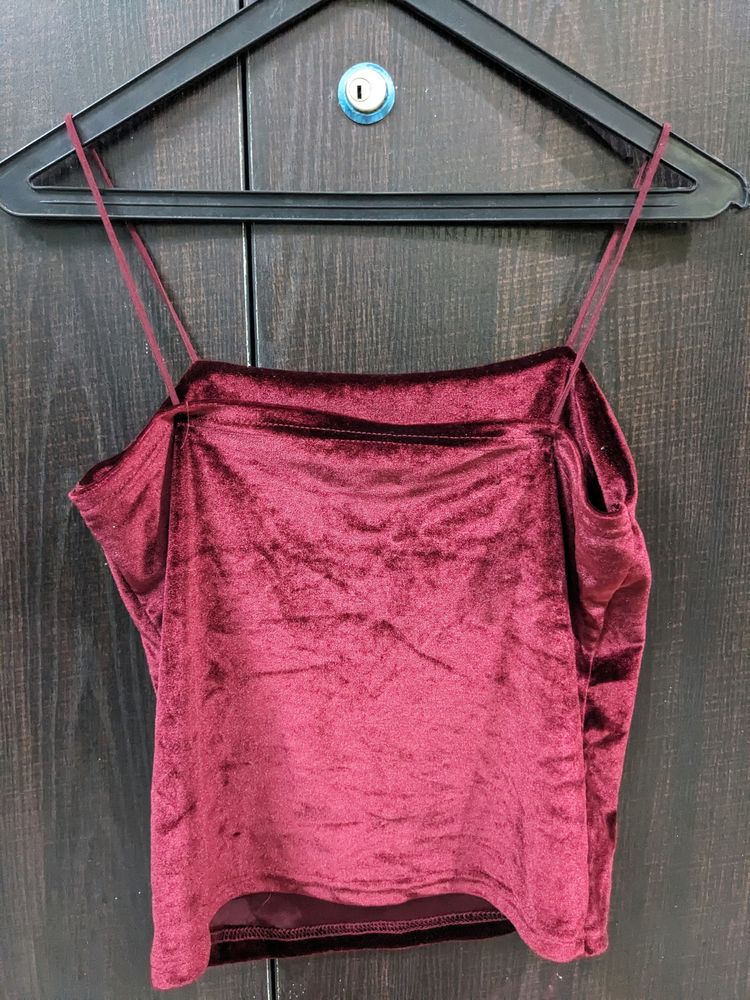 Red Velvet Material Top