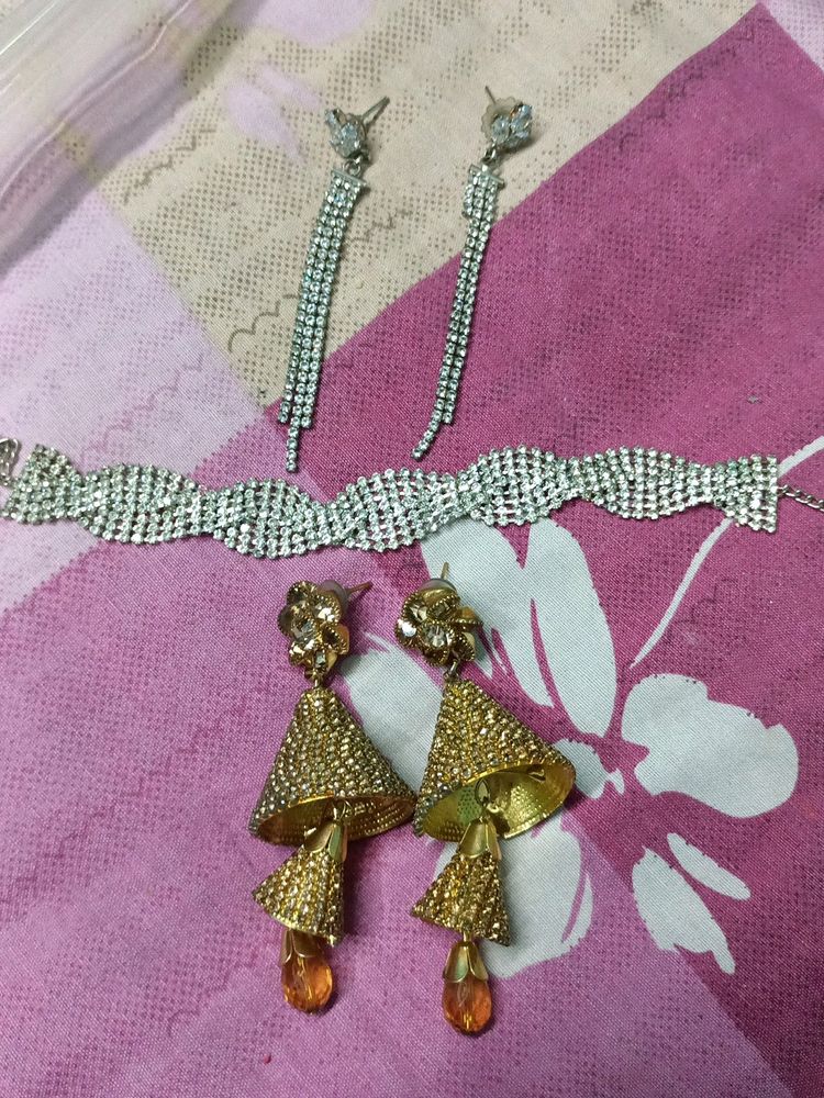 Necklace With Earrings And Earringscombo