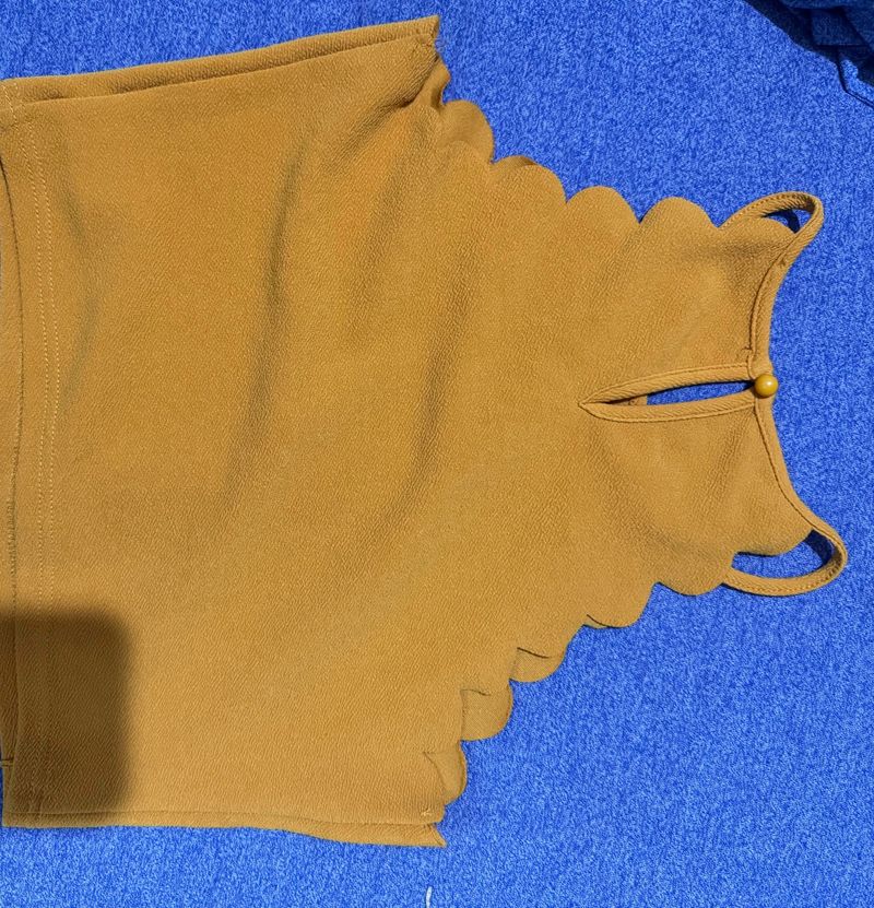 Shein Mustard Crop Top