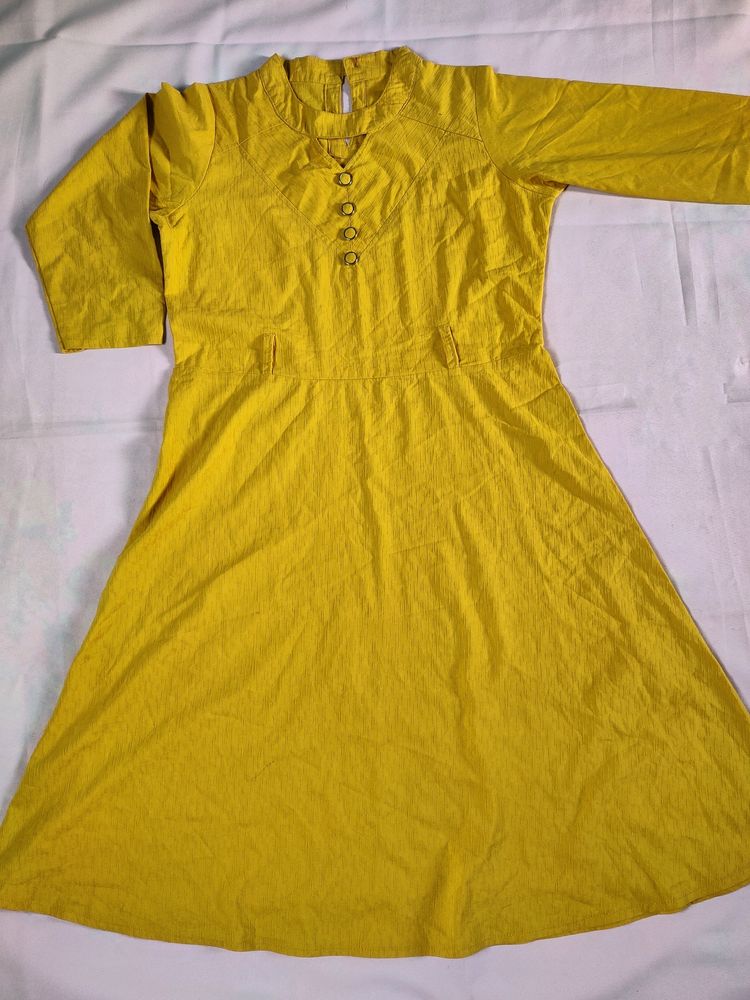 Mustard A-line Dress