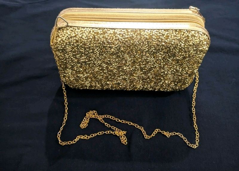 Trendy Golden Clutch