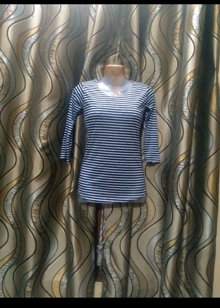 Blue&White Striped Top