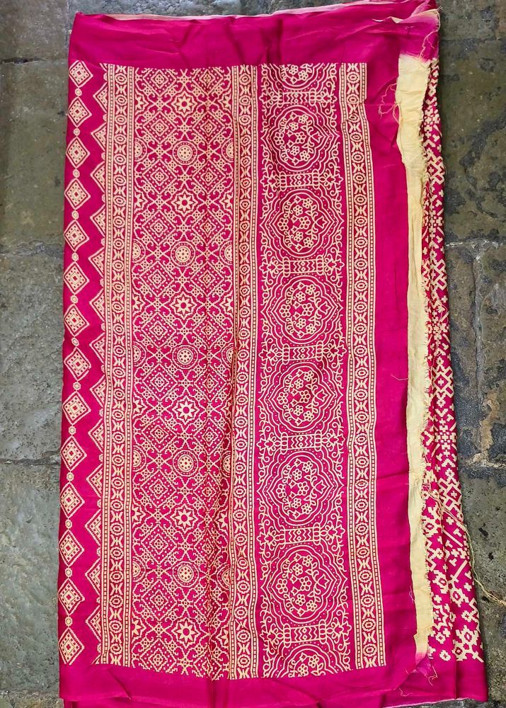 Khadi Silk Designer Ajarakh Printed Saree