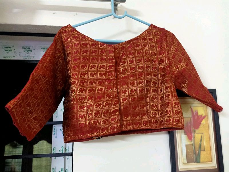 Women's Banarasi Silk Blouse Bust 40